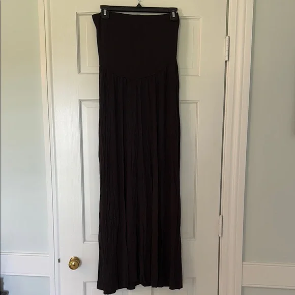 Black Maternity Maxi Skirt - Picture 1 of 2
